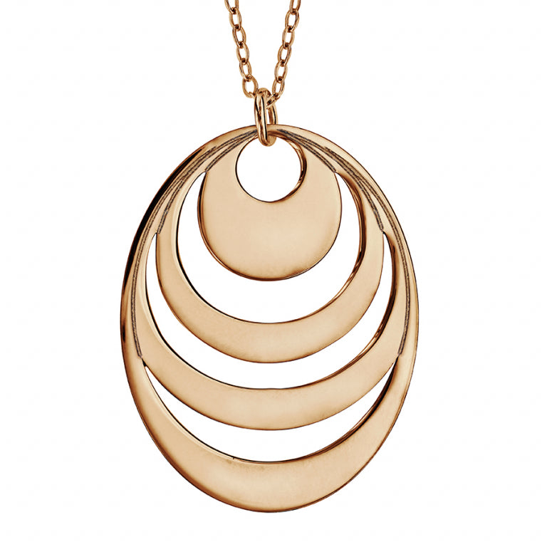 Collier 4 cercles gravables en plaqué or sur chaîne fine