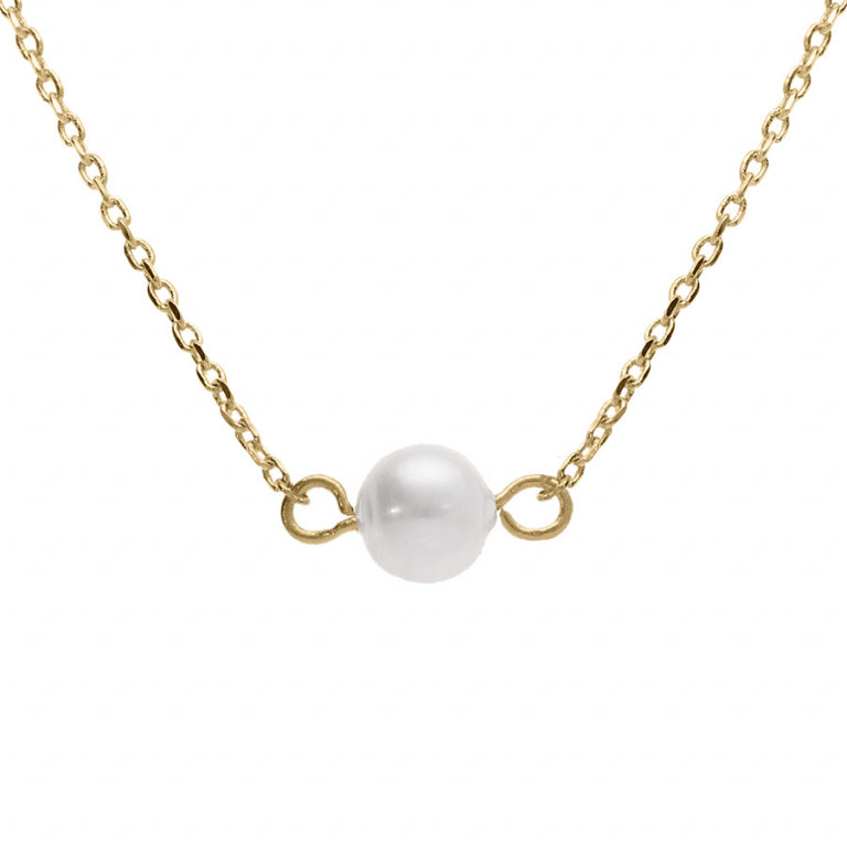 Collier mode perle de culture d'eau douce en Plaqué Or
