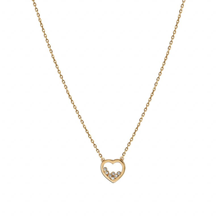 Hartketting – Zilver verguld met fijn goud | Azulin-weergave 2