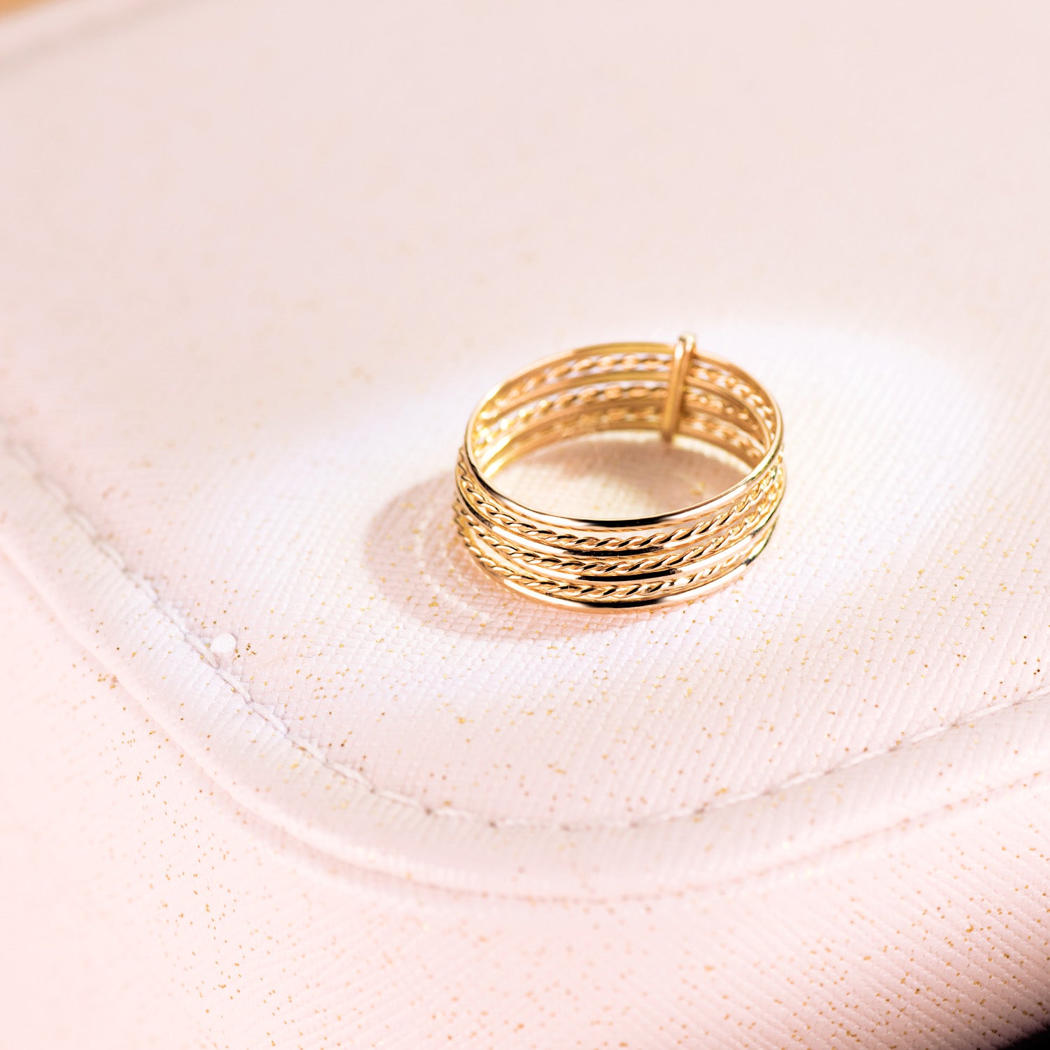 18K Bague en Or Jaune