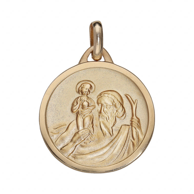 Medal - Saint Christopher - Gold Plated - Pendant