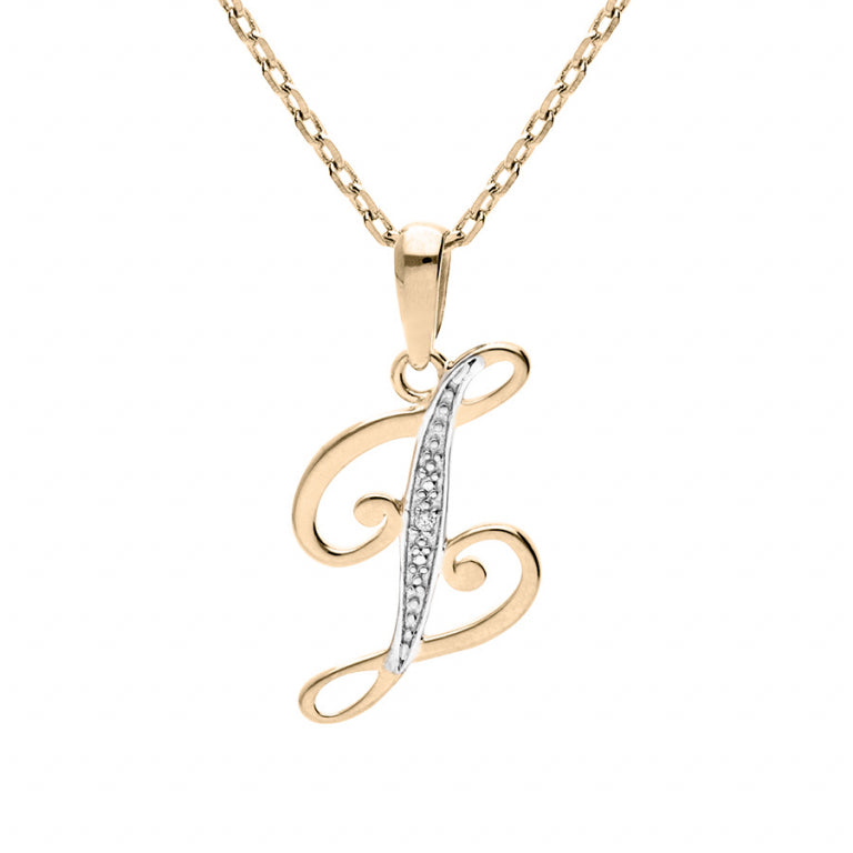 Initial ketting – zilver verguld met fijn goud | Azulin