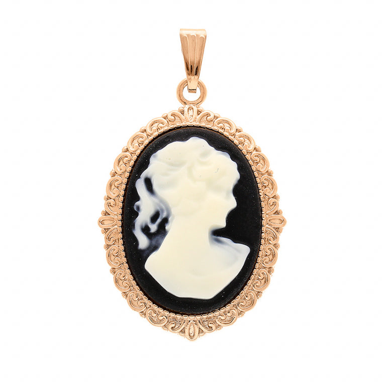 Pendentif Camée – Argent Doré à l’Or Fin | Azuline