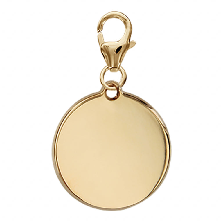 Engravable round medal – Gold plated | Azuline