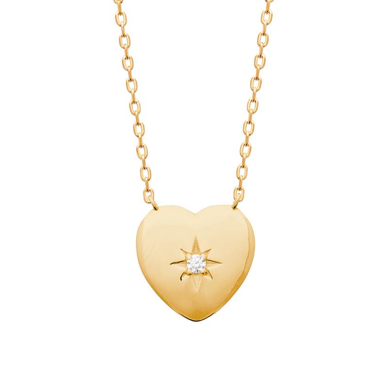 Heart - Necklace - Gold Plated