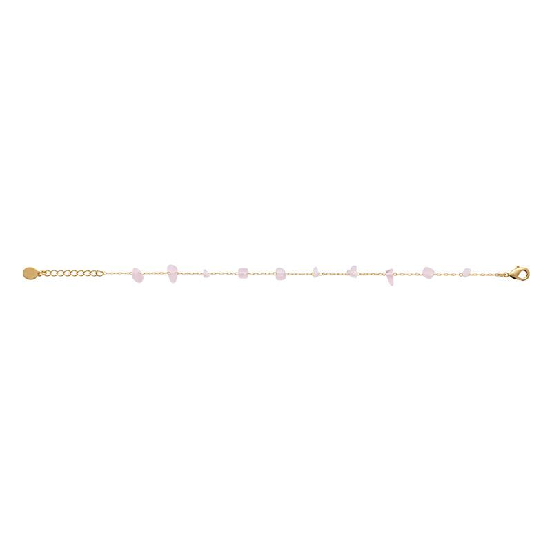 Eclat - Rose Quartz - Bracelet - Gold Plated