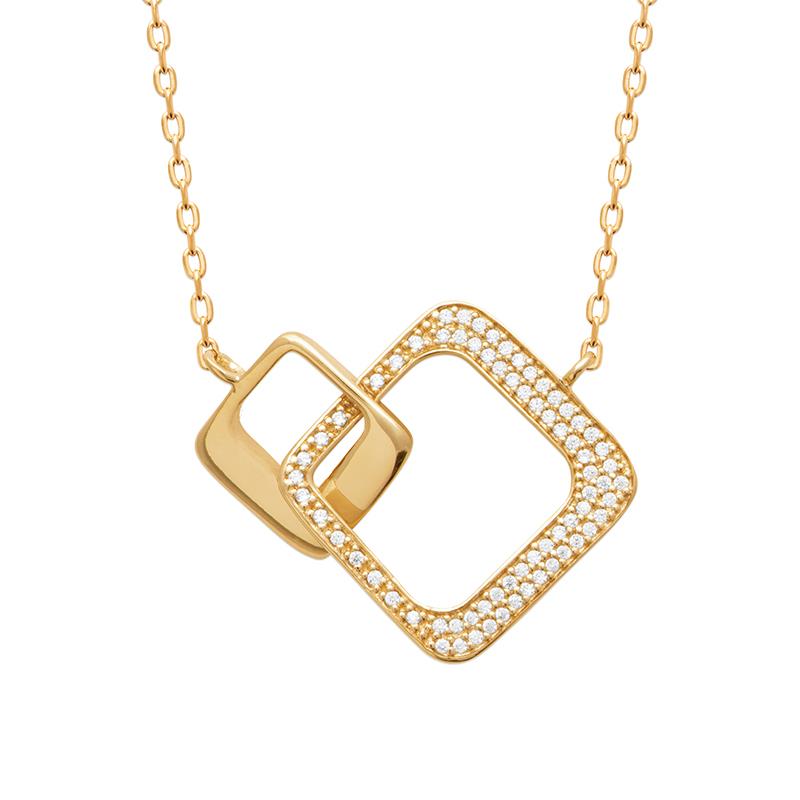 Square - Necklace - Gold Plated
