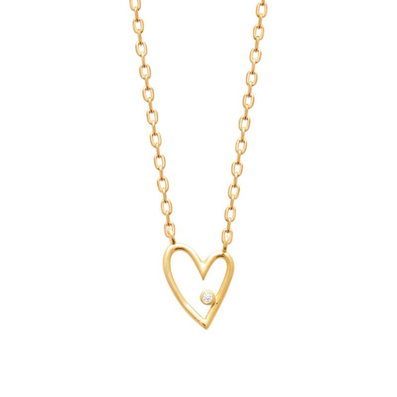 Herz – vergoldet – Halskette