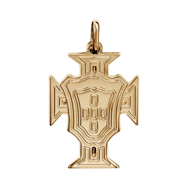 Pendentif croix Portugal en plaqué or élégant et raffiné