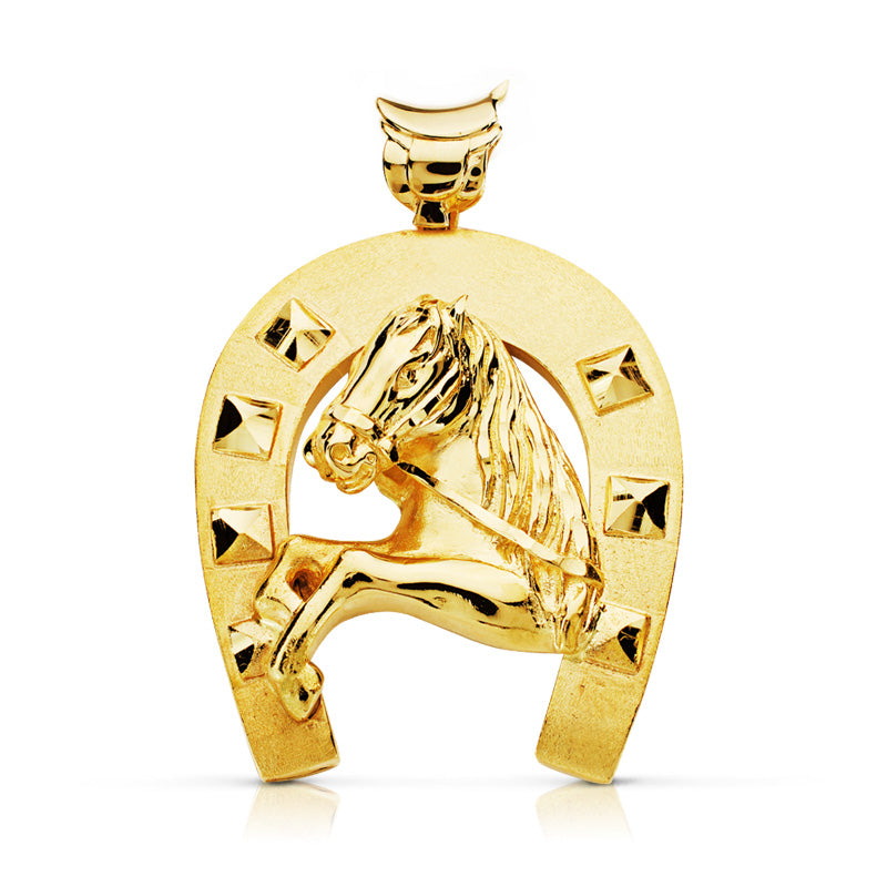 Pendentif Fer à Cheval Or Jaune 9K 40X35 mm