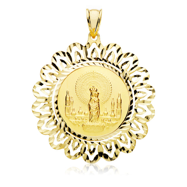 Medalha 9K Virgem do Pilar 36 mm