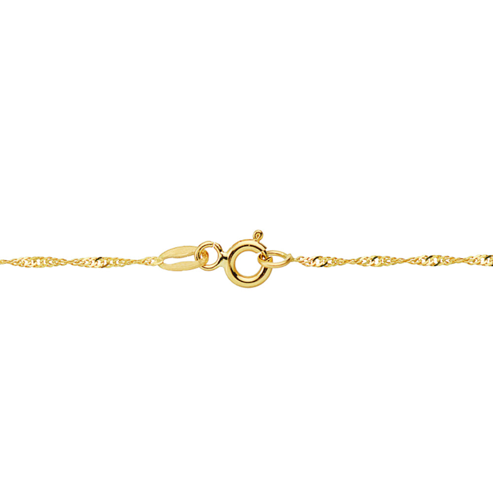 18K Chaîne en Or Jaune Singapour 50 Cm. 1.2 mm