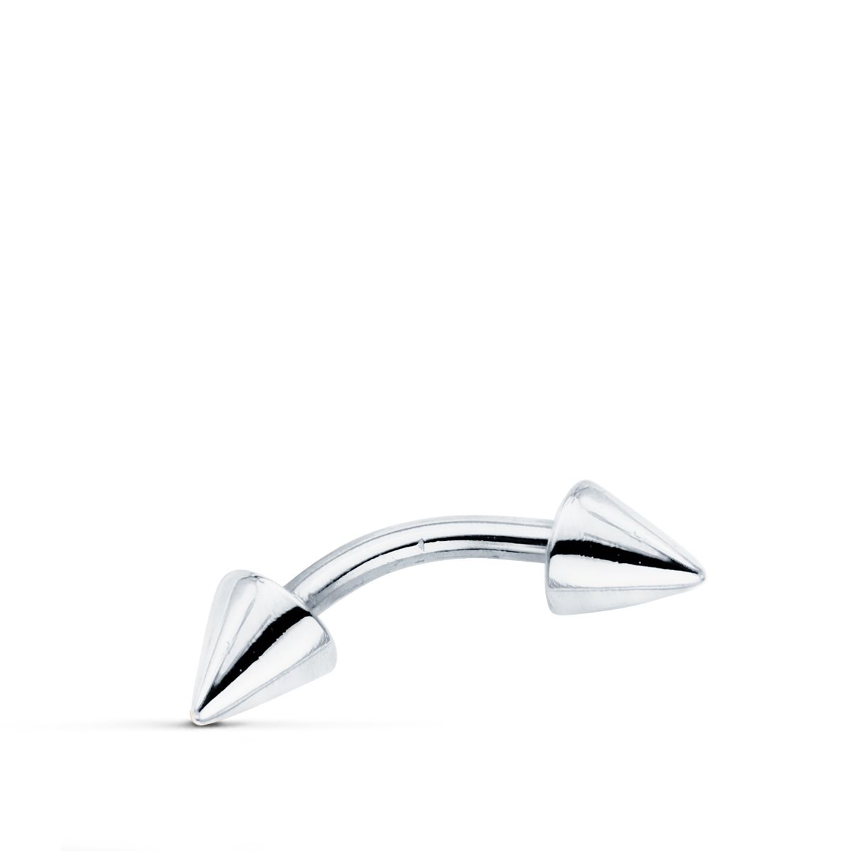 Piercing Ombligo Oro Blanco 9K