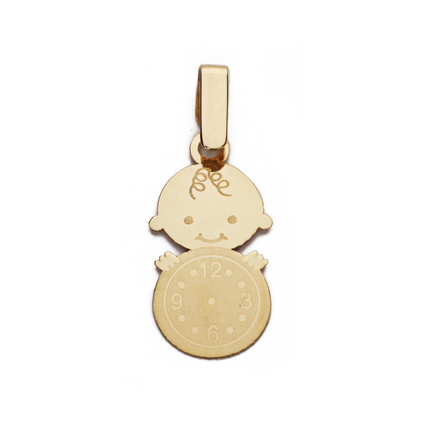 9K gul guld baby vedhæng 19X10MM
