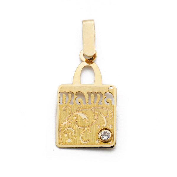 9K Pendentif Mama en Or 20X11