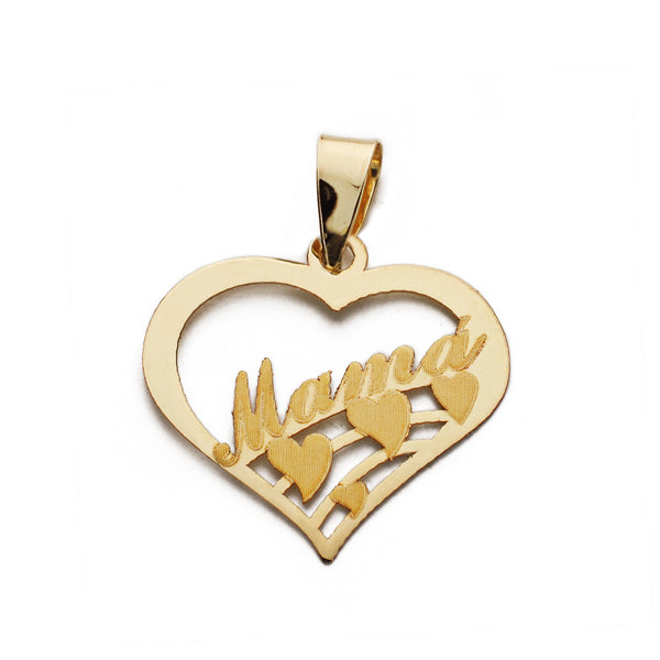Pendentif en Or Jaune 9K avec le Mot "mama" Mesurant : 18X16 mm