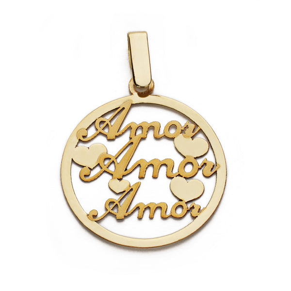 9K Altın Aşk Kolye 22X20 mm