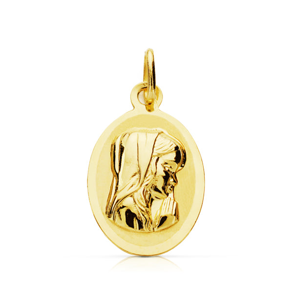 Médaille Fille Vierge 9K 17X12 mm