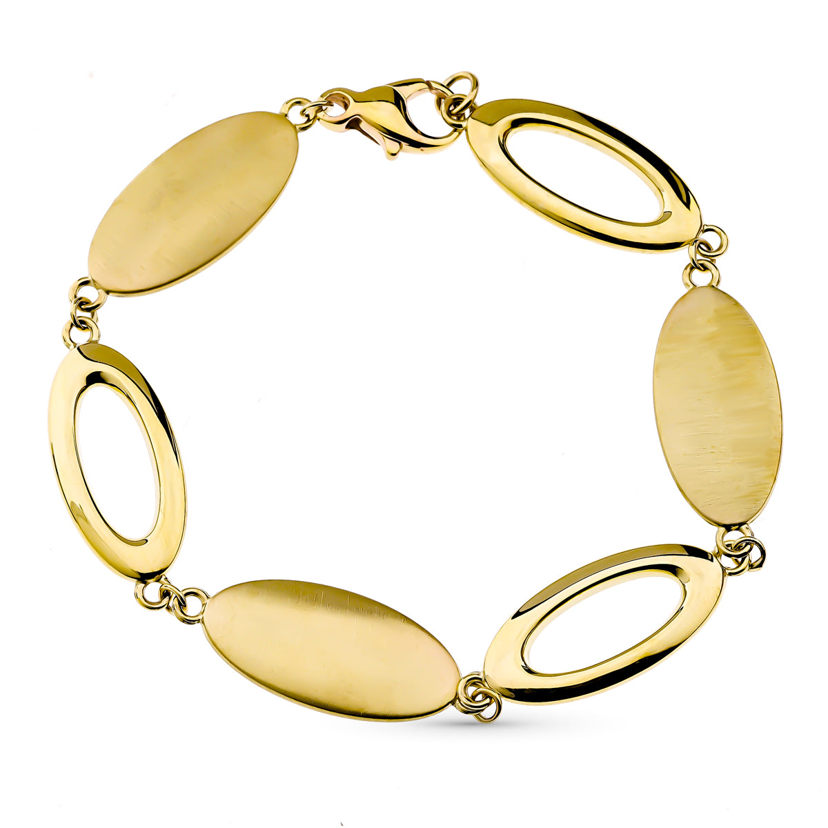 Pulseira oca 9K 19 cm.