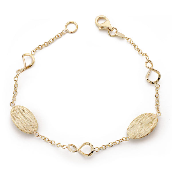 9K Bracelet Creux 19.5 Cm