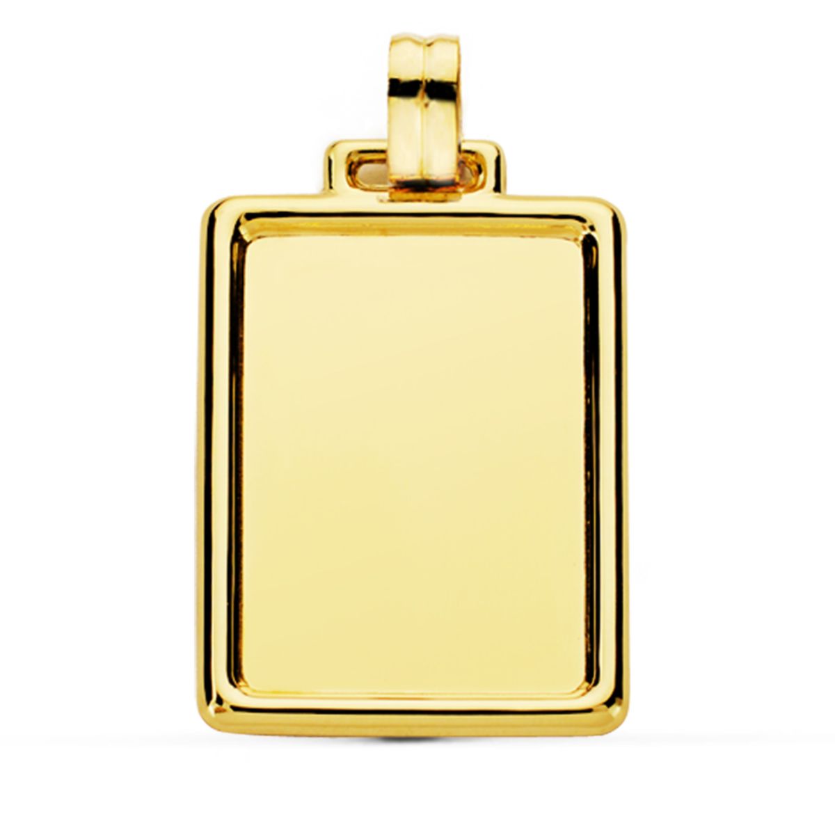 Plaque Or Jaune Brillant 9K avec Bord 31X23 mm