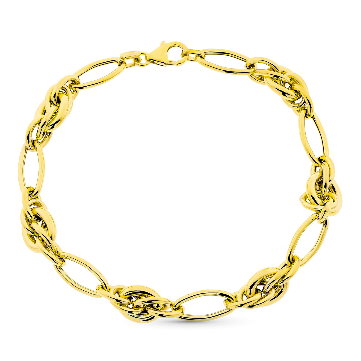 Pulsera de Oro Amarillo de 9K. 20,5 cm