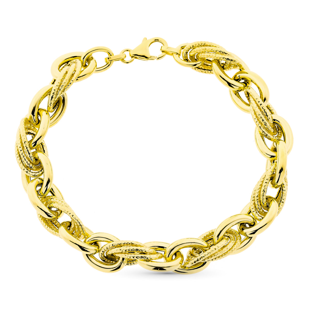 9K gult gull armbånd. 20 cm