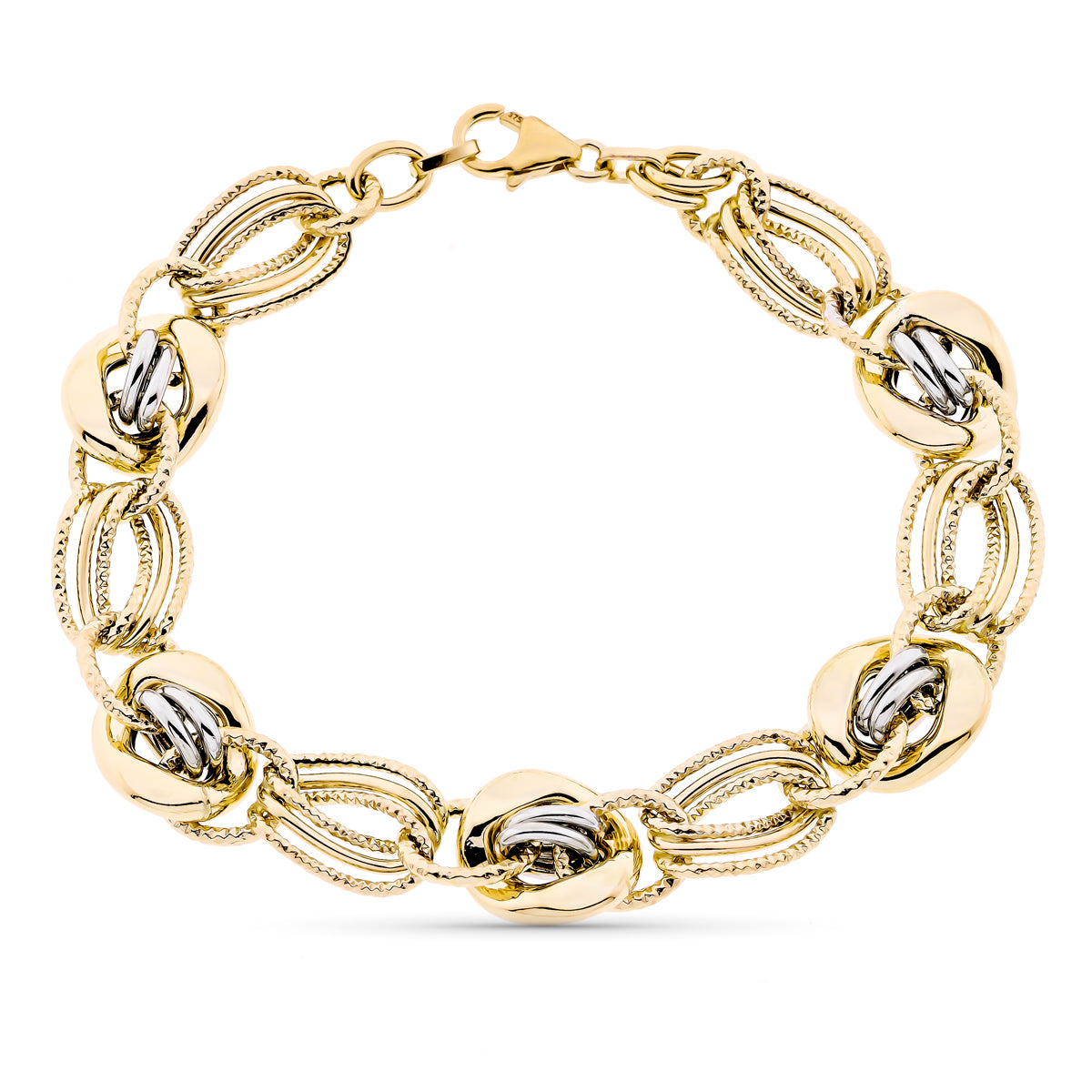 9K Bracelet Creux 20 Cm.