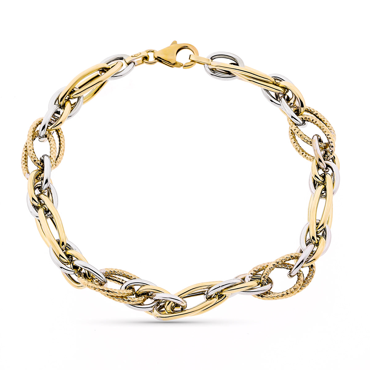 9K Bracelet en Or 20 Cm