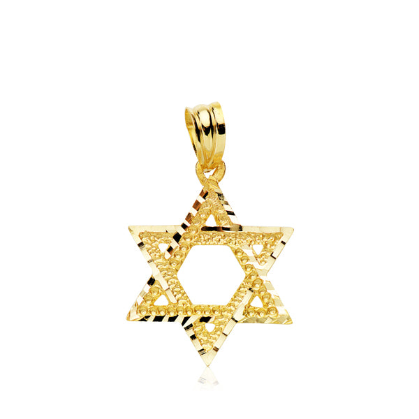 Pendentif Étoile de David Or Jaune 18K 22 X 17 mm