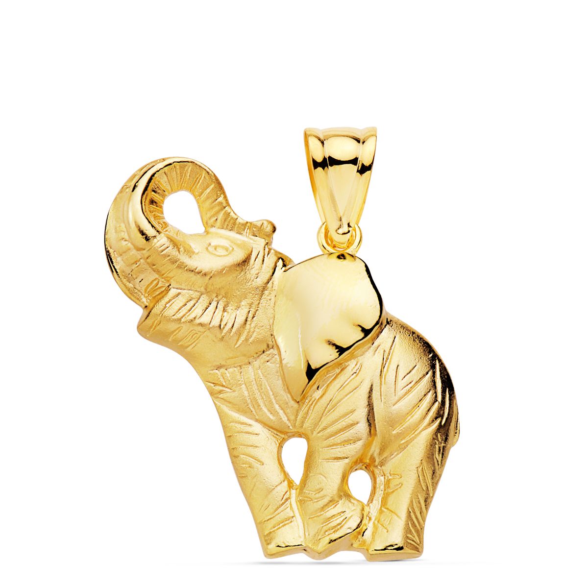 Přívěsek se siluetou slona z 18K žlutého zlata 35X33MM 840GR