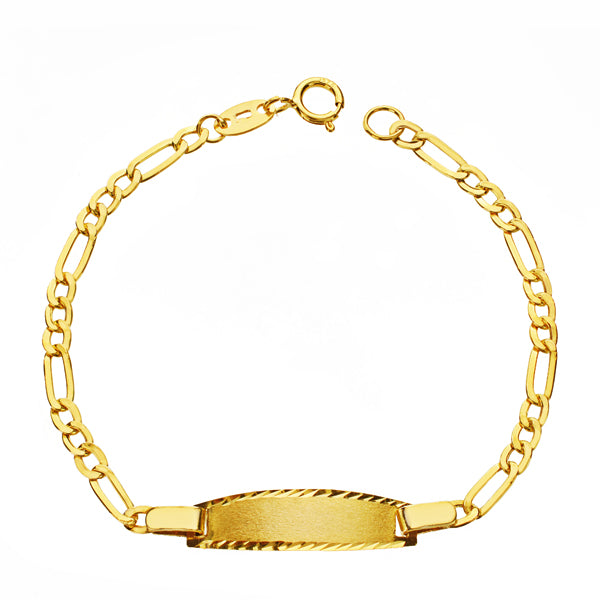 9K Gourmette en Or Jaune 3X1. 13.5 Cm.