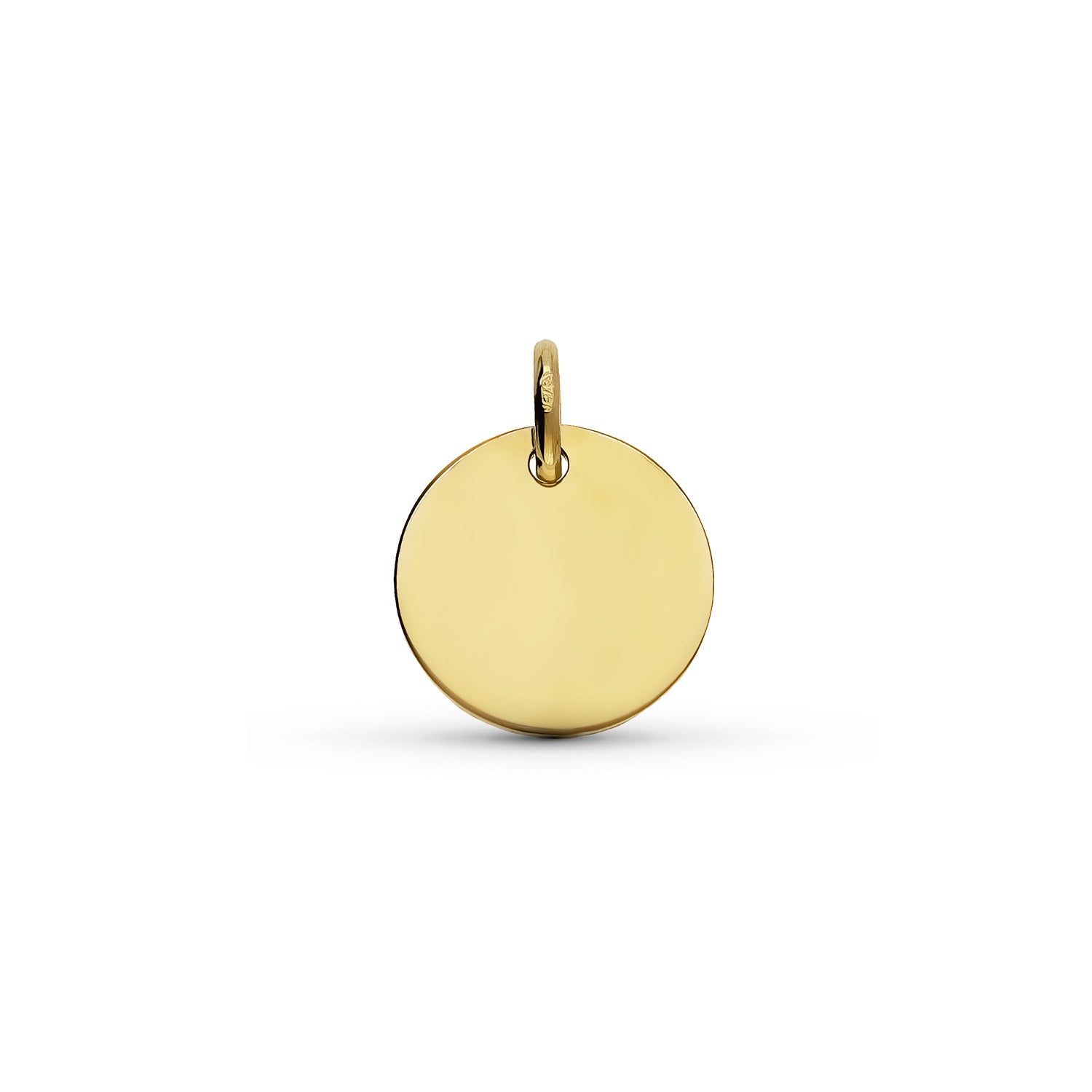 Disc din aur galben neted 9K 12MM
