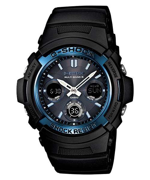 Collection G-Shock - AWG-M100A-1AER - Montre Casio – boîtier noir, bracelet en résine noire – vue de face