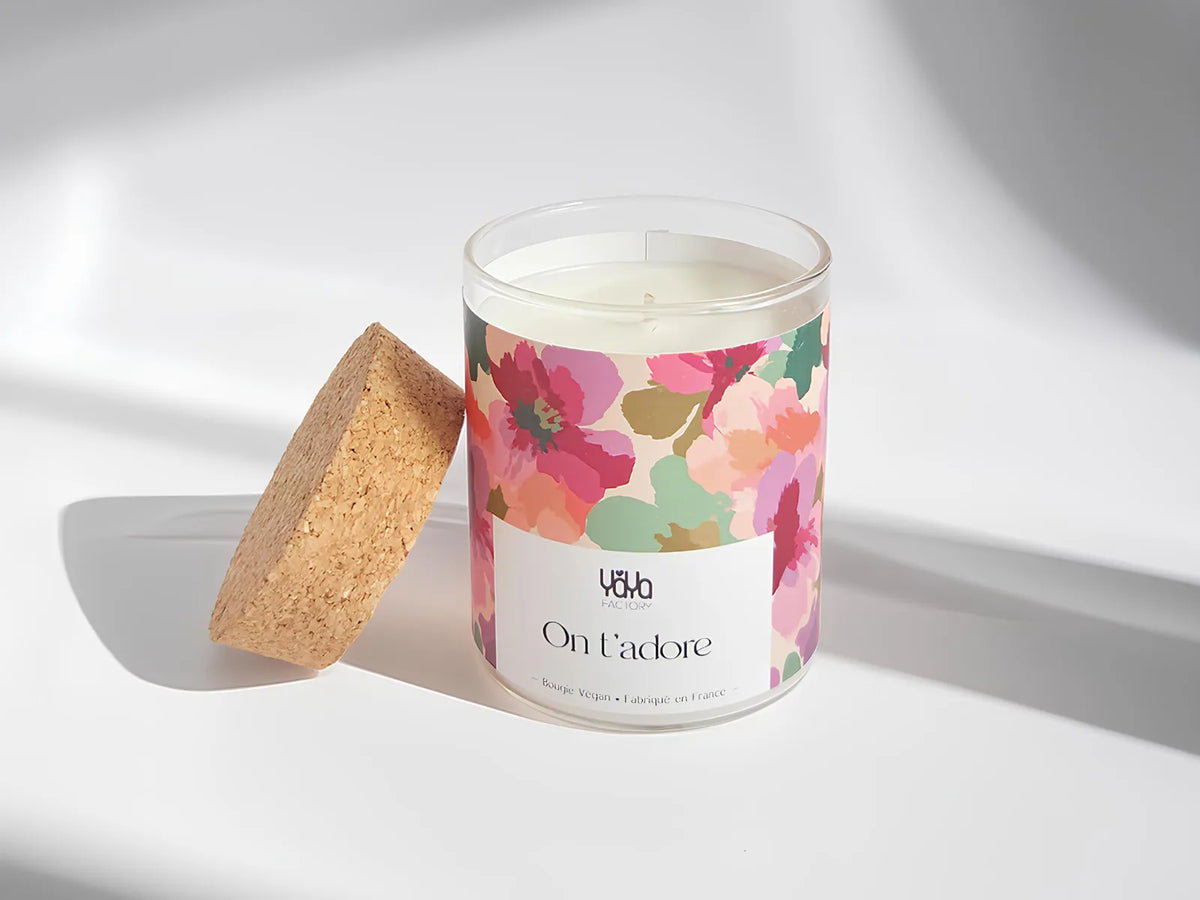 Bougie - On t'adore - Cire de soja 240g - Yaya Factory