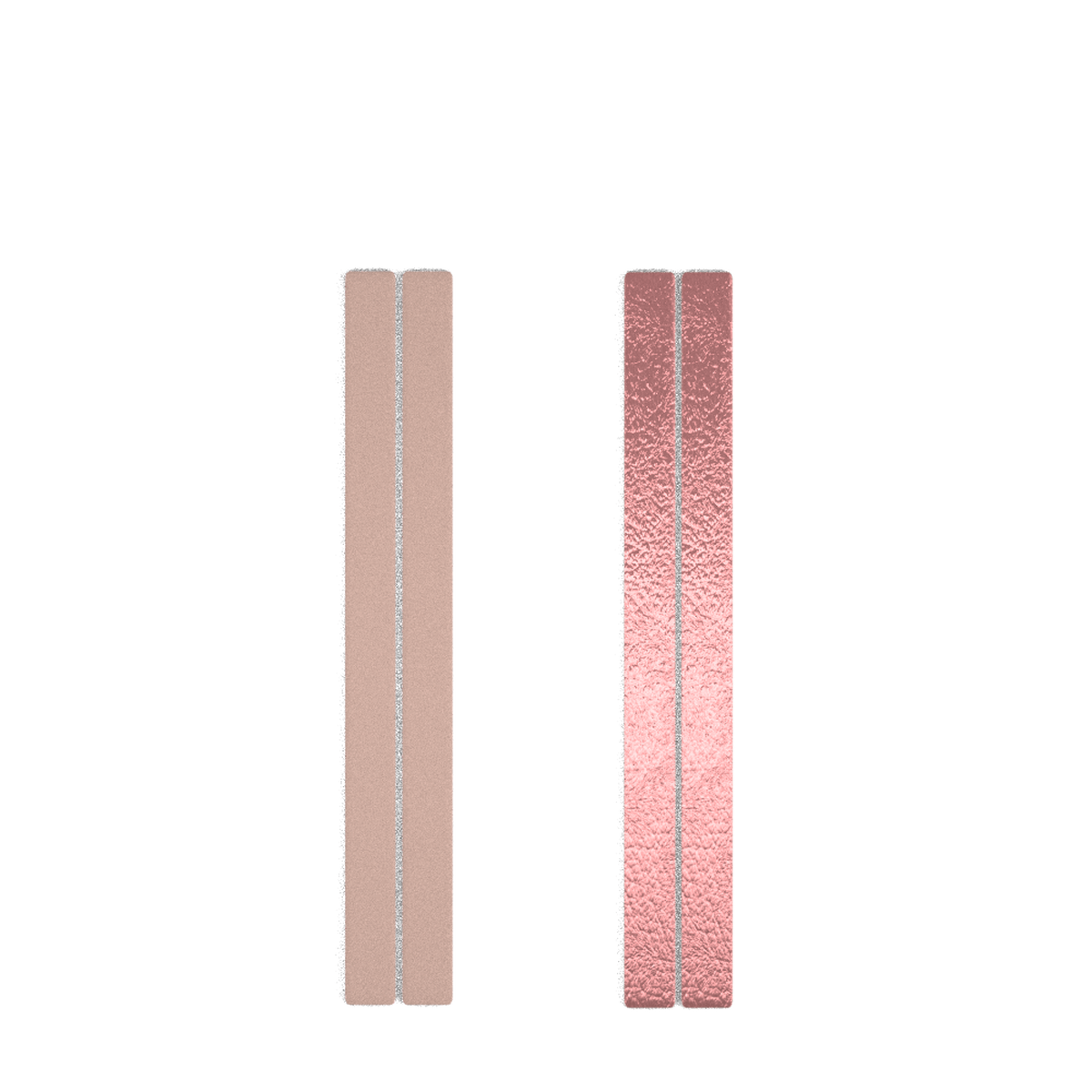Cuir réversible Jasmin / Rose Métal – Boucles d'oreilles – 6 mm – Les Georgettes