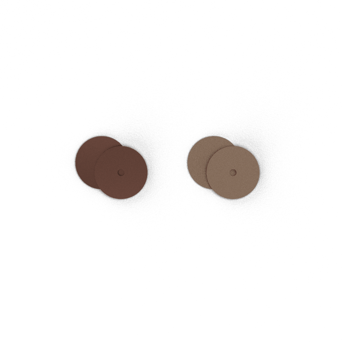 Cuir réversible Marron Glacé / Mocha – Boucles d'oreilles – 16 mm – Les Georgettes