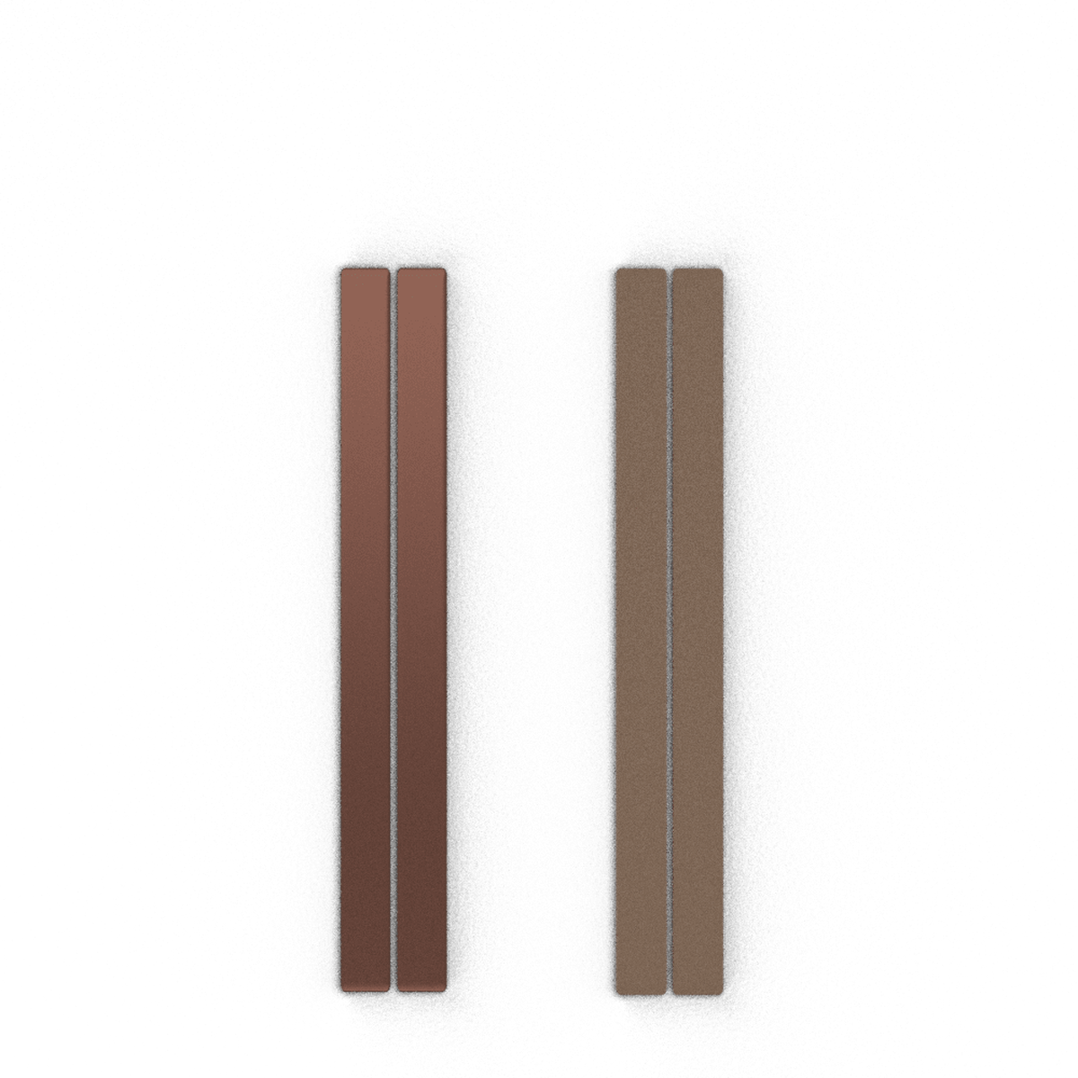 Cuir réversible Marron Glacé / Mocha – Boucles d'oreilles – 6 mm – Les Georgettes