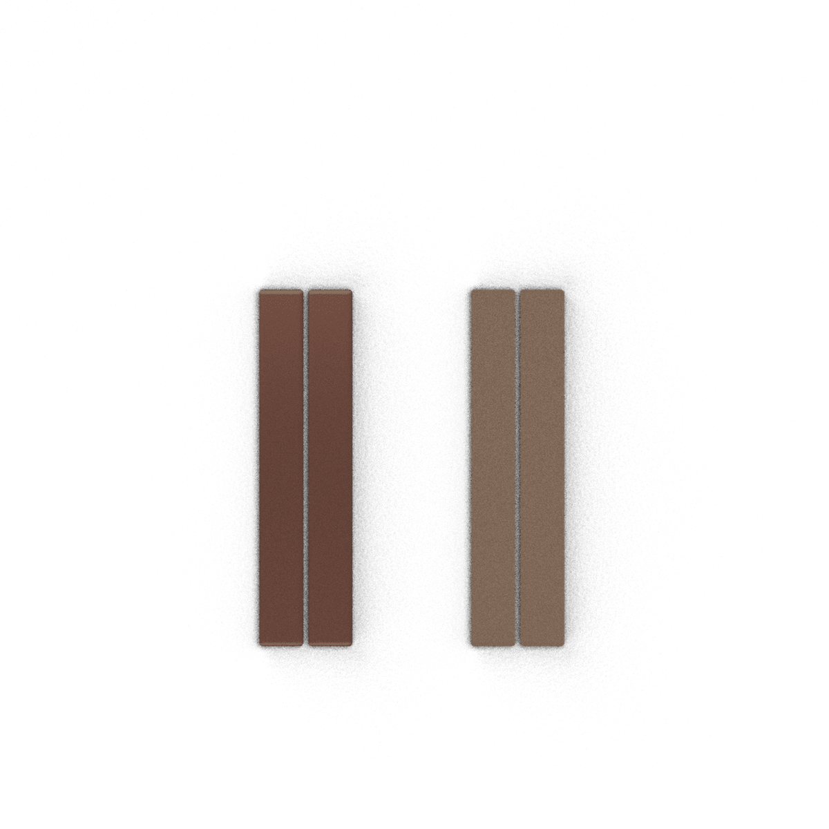 Cuir réversible Marron Glacé / Mocha – Boucles d'oreilles – 8 mm – Les Georgettes