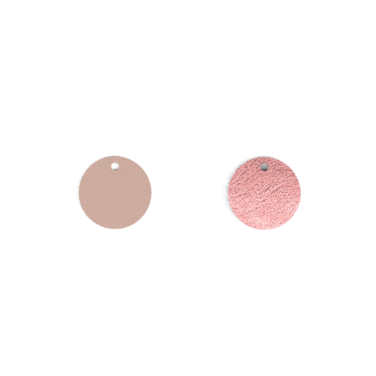 Cuir réversible Jasmin / Rose Métal – Collier – rond 20 mm – Les Georgettes