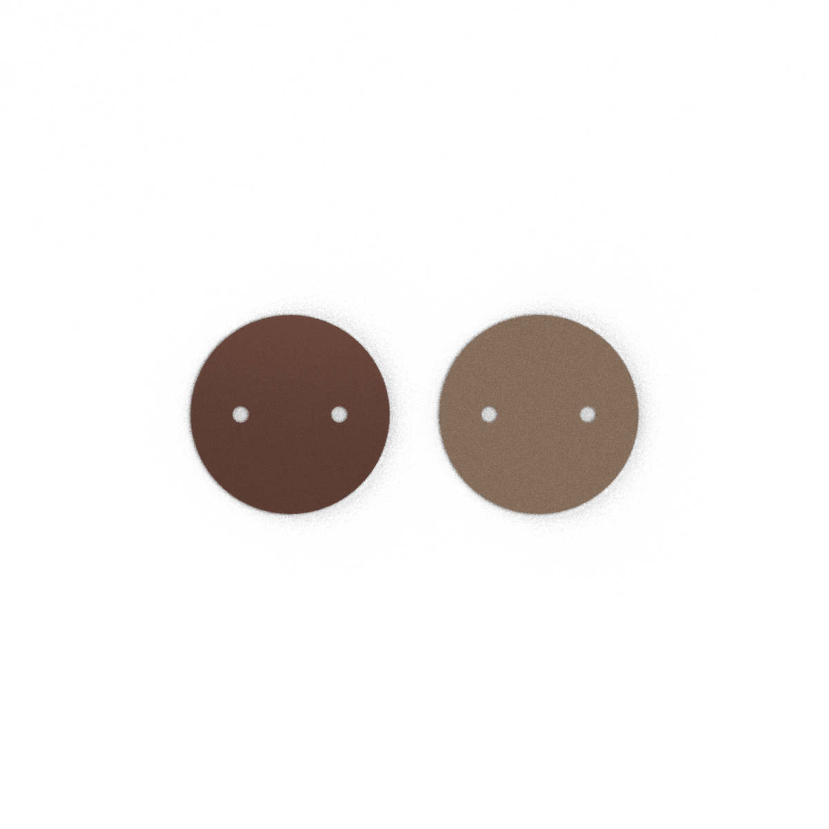 Cuir réversible Marron Glacé / Mocha – Collier – rond 25 mm – Les Georgettes