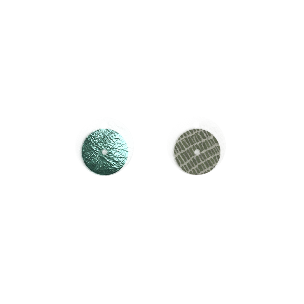 Cuir réversible Scarabée / Sauge – Collier – rond 16 mm – Les Georgettes