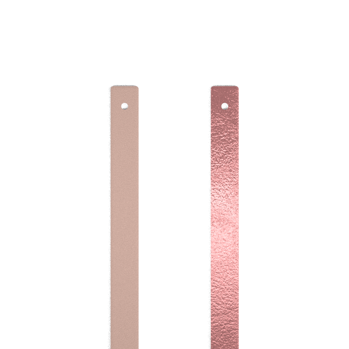 Cuir réversible Jasmin / Rose Métal – Manchette – 8 mm – Les Georgettes