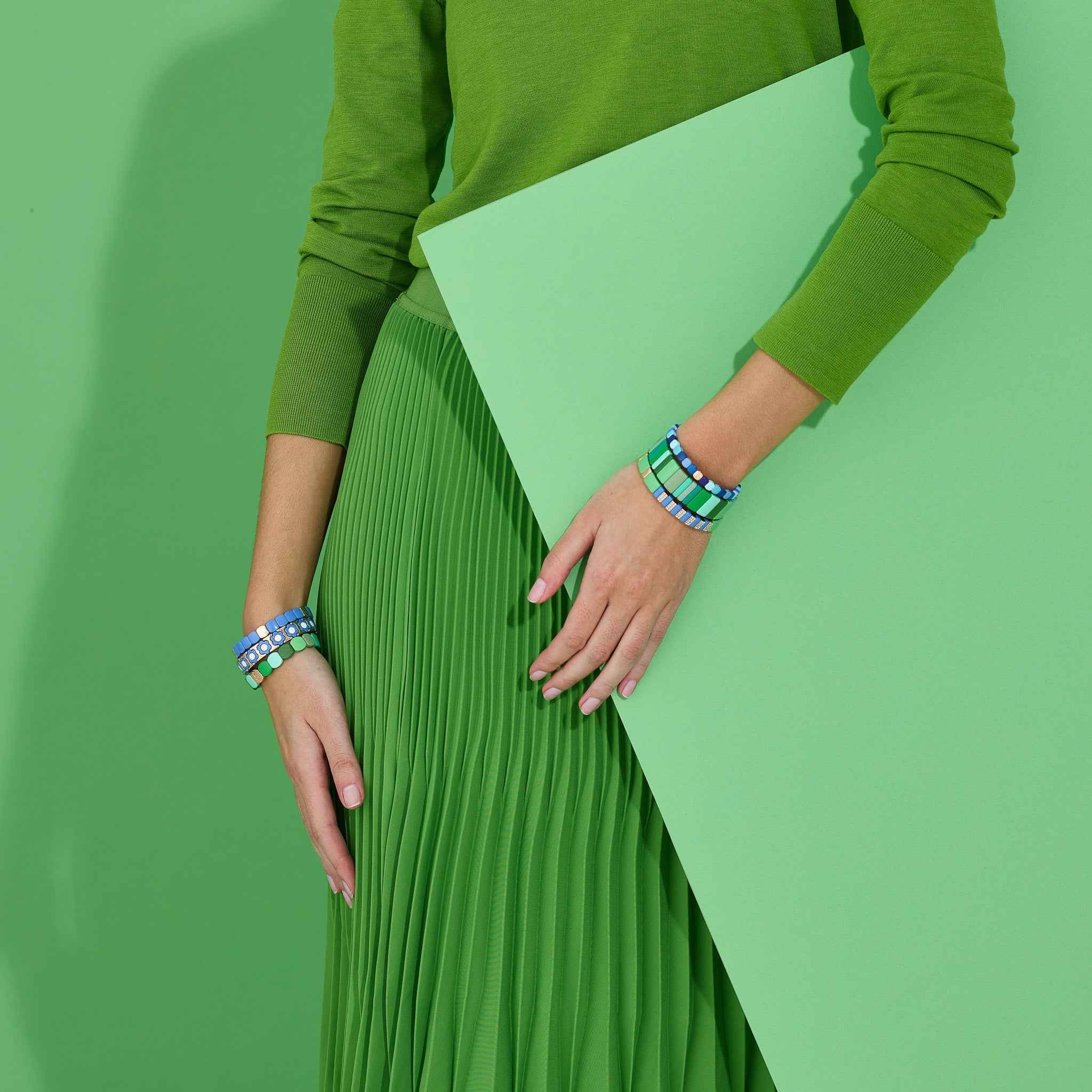 Colorful - Multi Green - Bracelet - Simone in Bordeaux