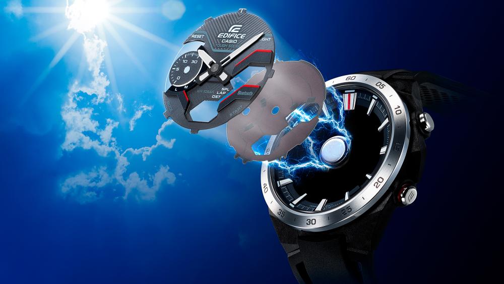 Collection Edifice - ECB-2000CB-2AEF - Montre Casio – montre analogique-numérique bleue, boîtier en carbone bleu indigo, lunette et bracelet à placage ionique bleu – vue 7