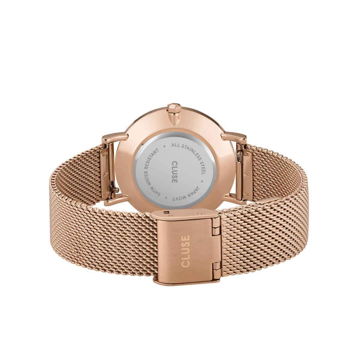 Minuit Mesh - Blanc Or Rosé - Montre Cluse