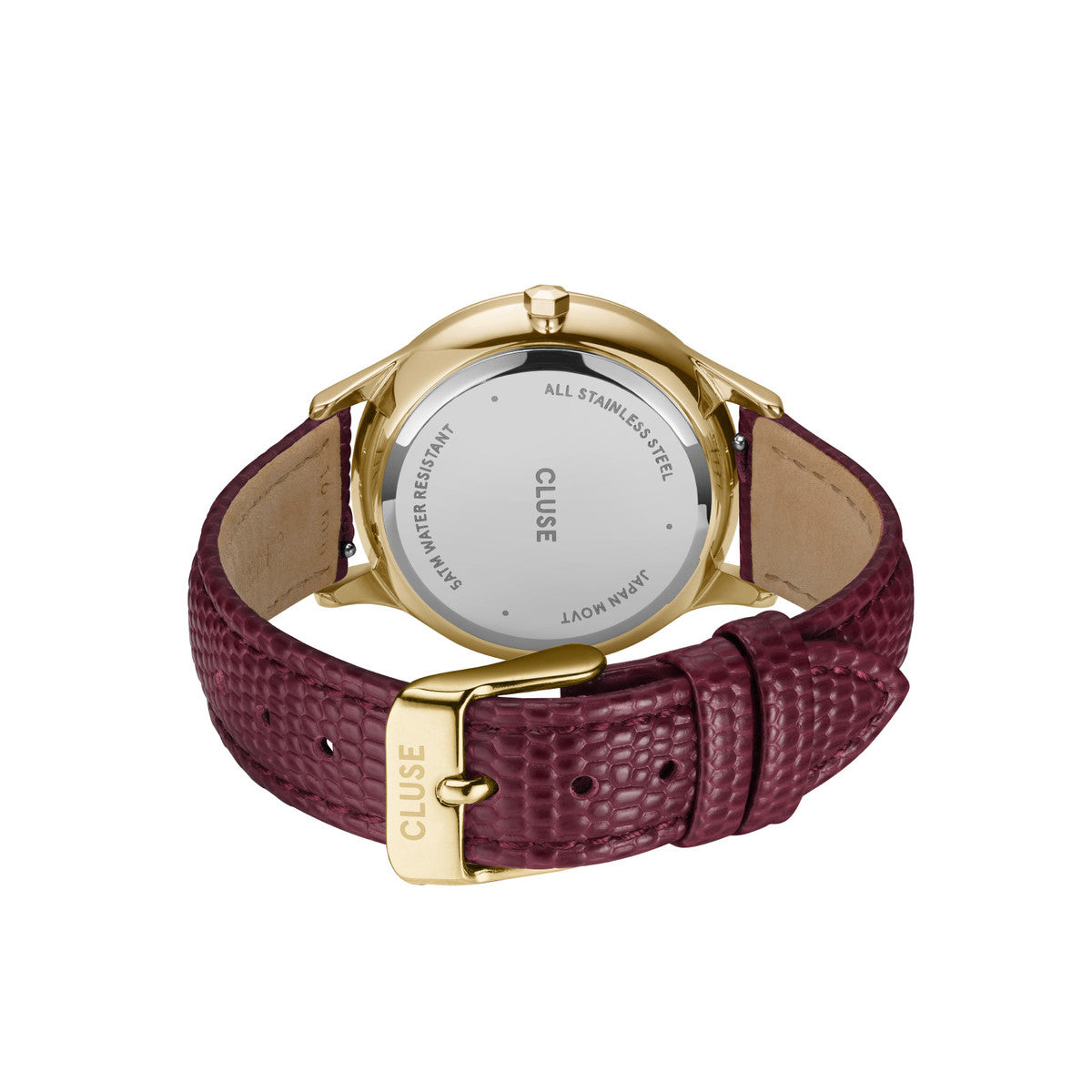 Midnight Multifunction - Cherry Red Leather - Cluse Watch