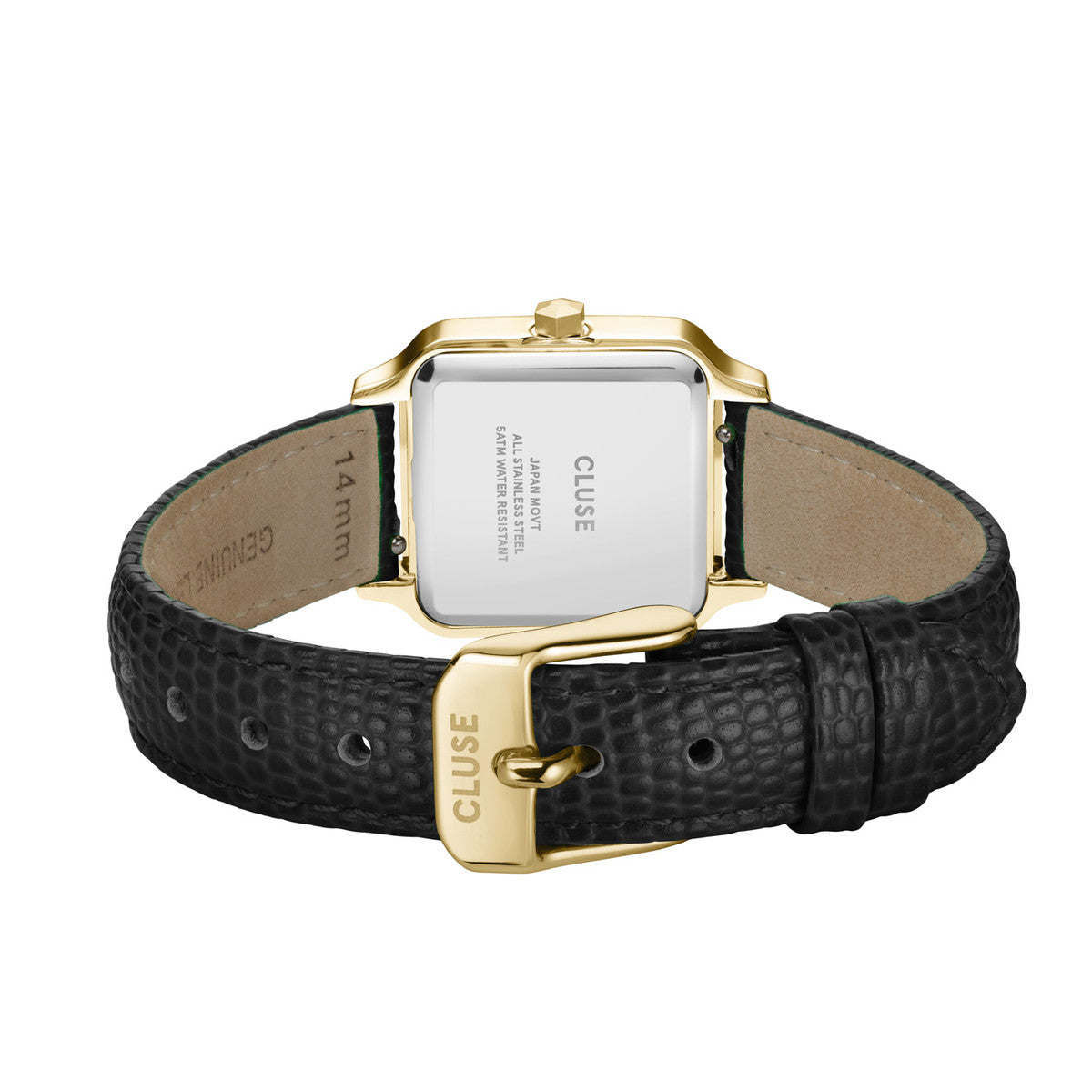 Gracieuse Petite - Doré Cuir Noir - Montre Cluse