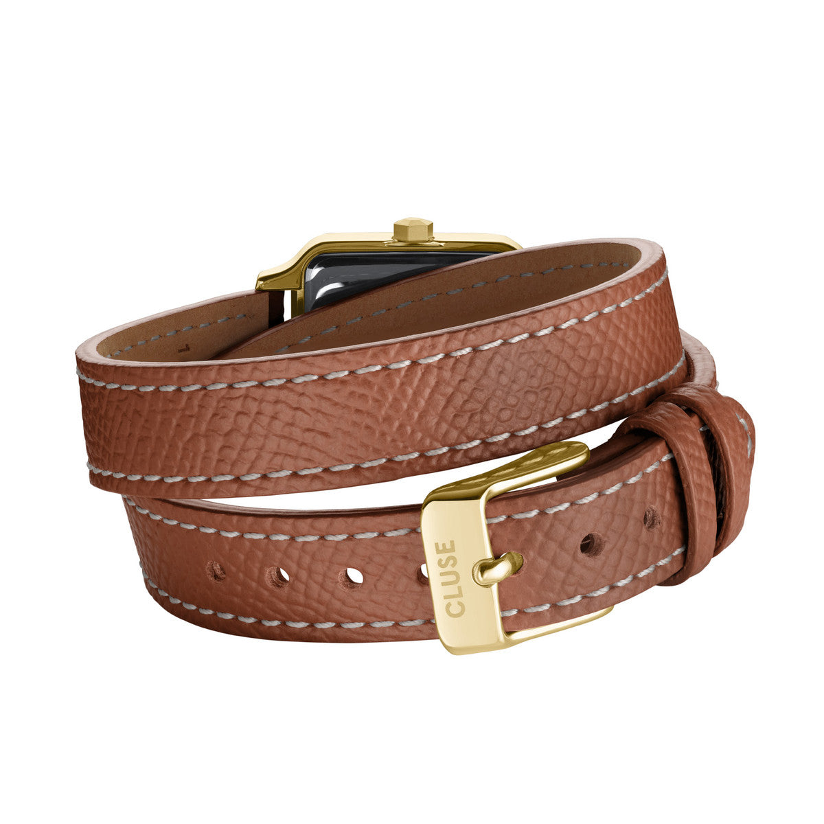 Gracieuse Petite - Marron Doré & Double Cuir - Montre Cluse