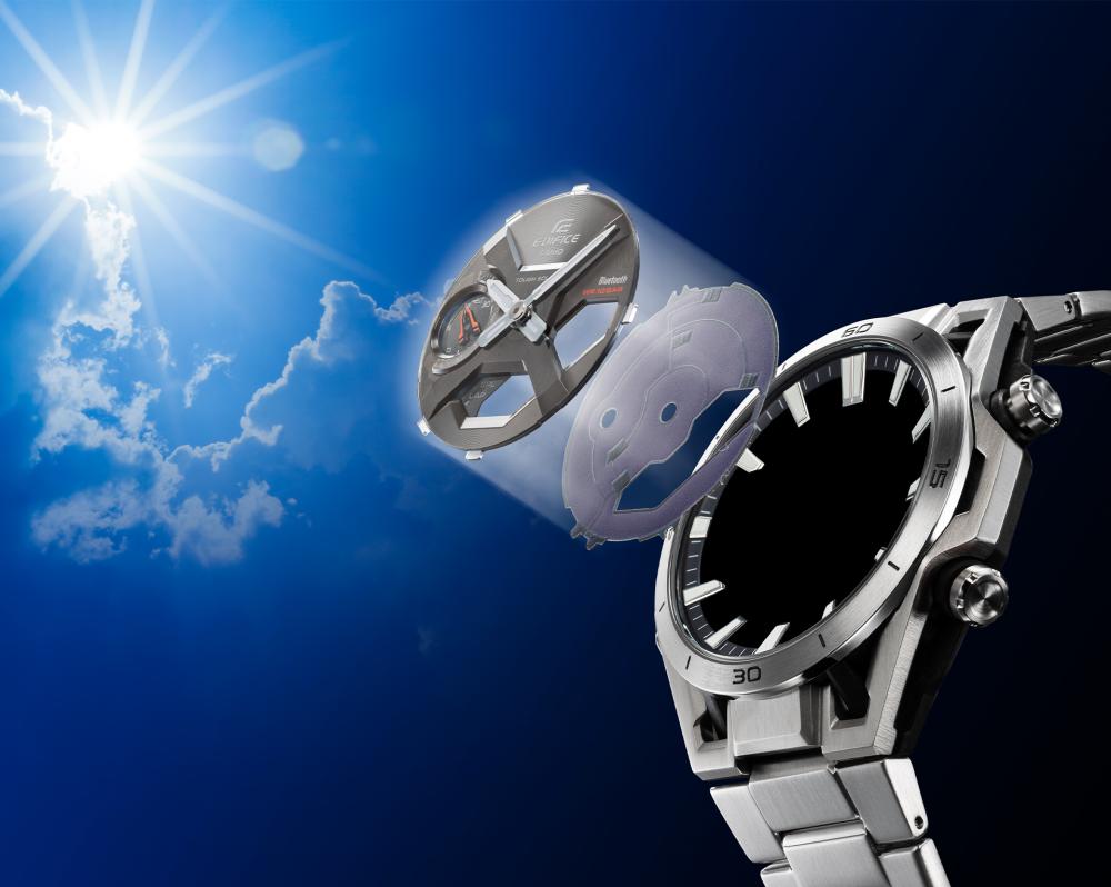 Collection Edifice - ECB-2300DC-1AEF - Montre Casio – montre analogique-numérique noire, boîtier carbone et acier, lunette et bracelet à placage ionique noir – vue 6